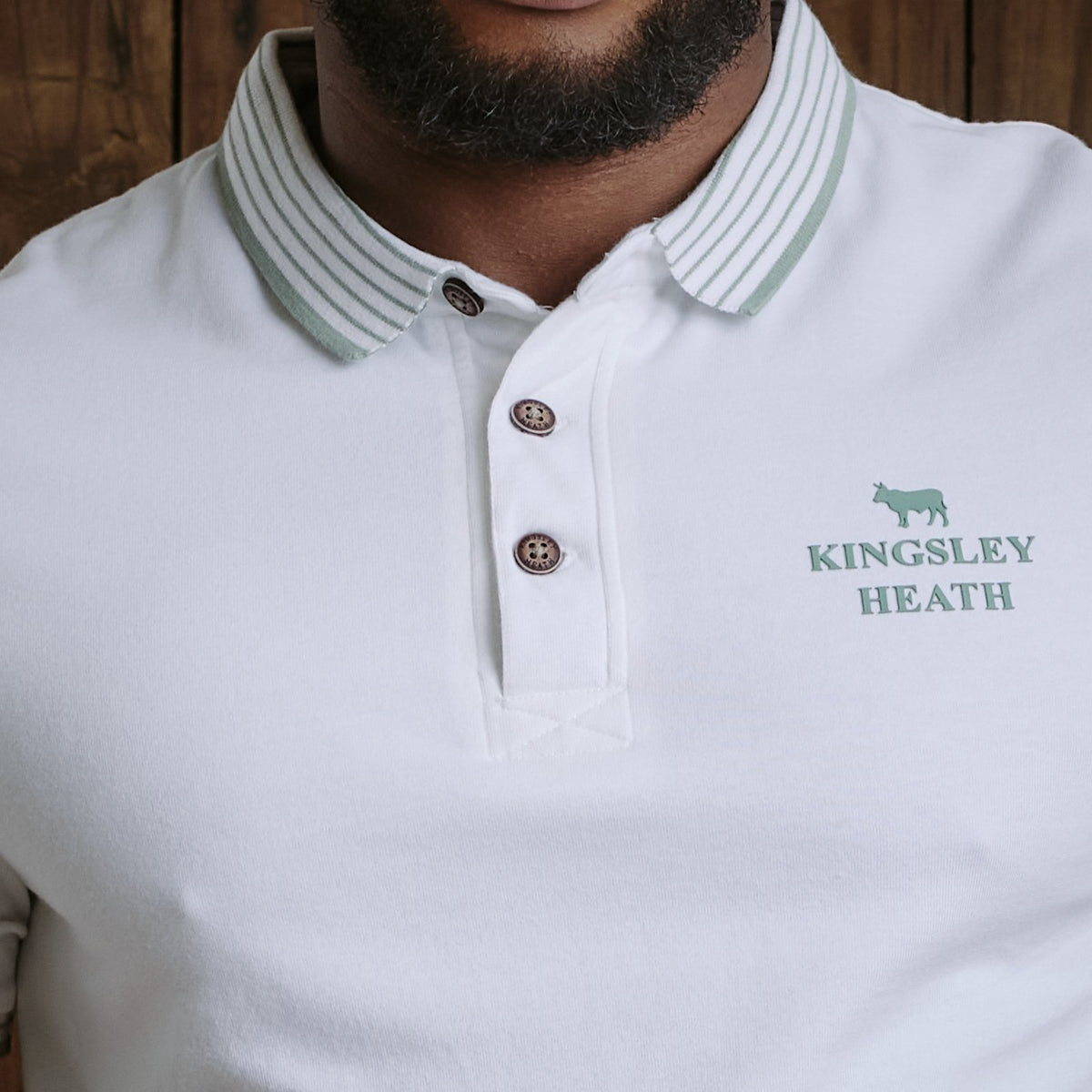Nguni Stack Pinstripe Polo - Pelican