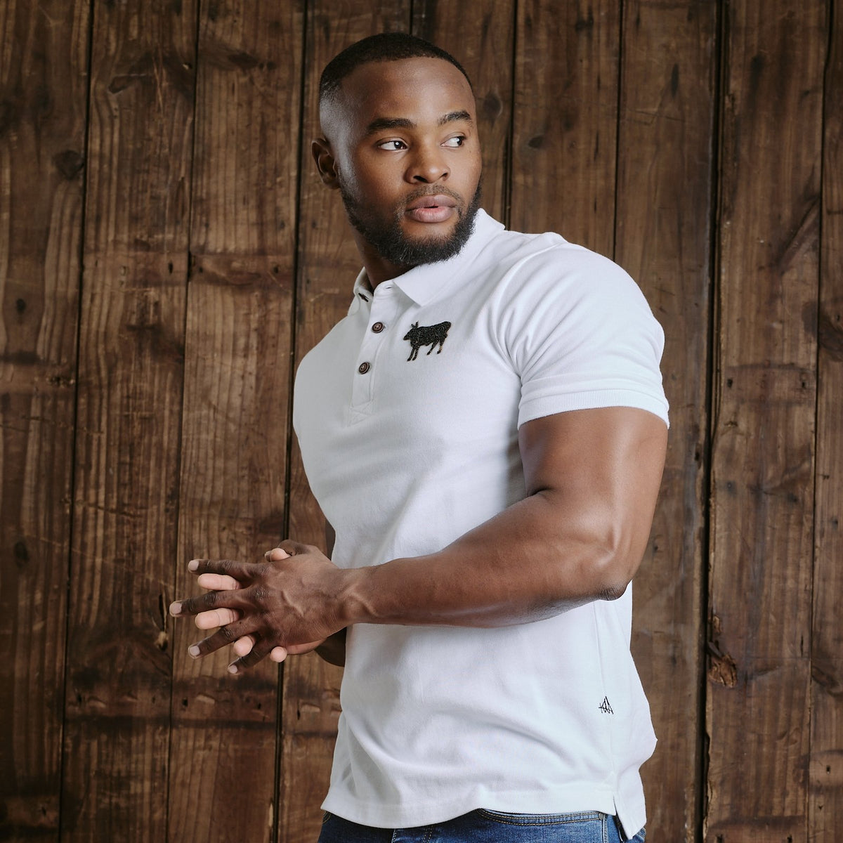 Kingsley Beaded Nguni Polo - Pelican