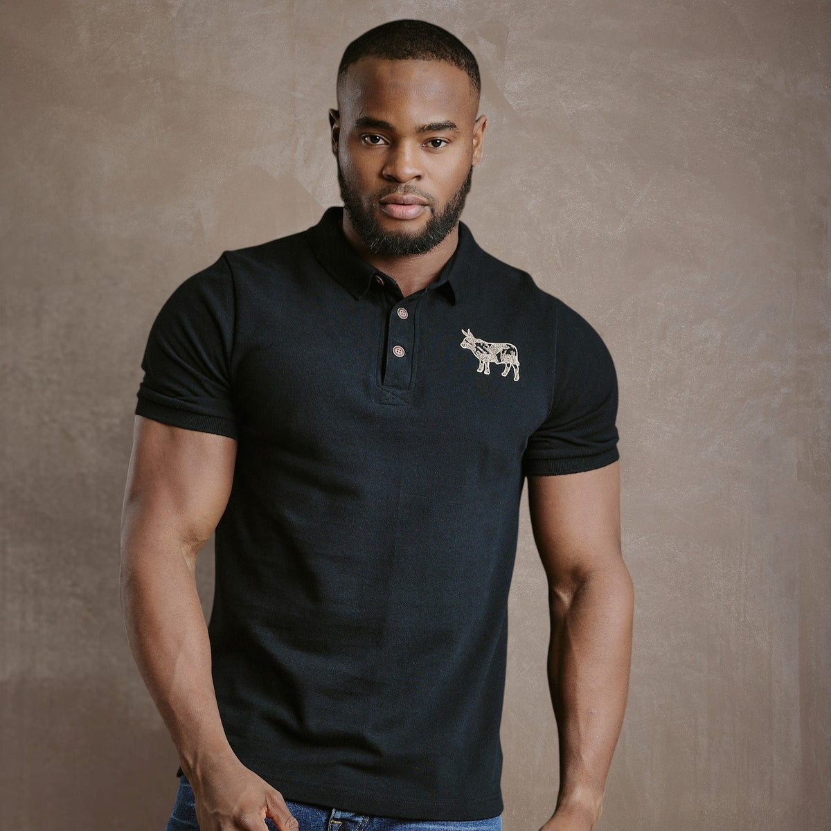 Kingsley Beaded Nguni Lux Polo - Mamba