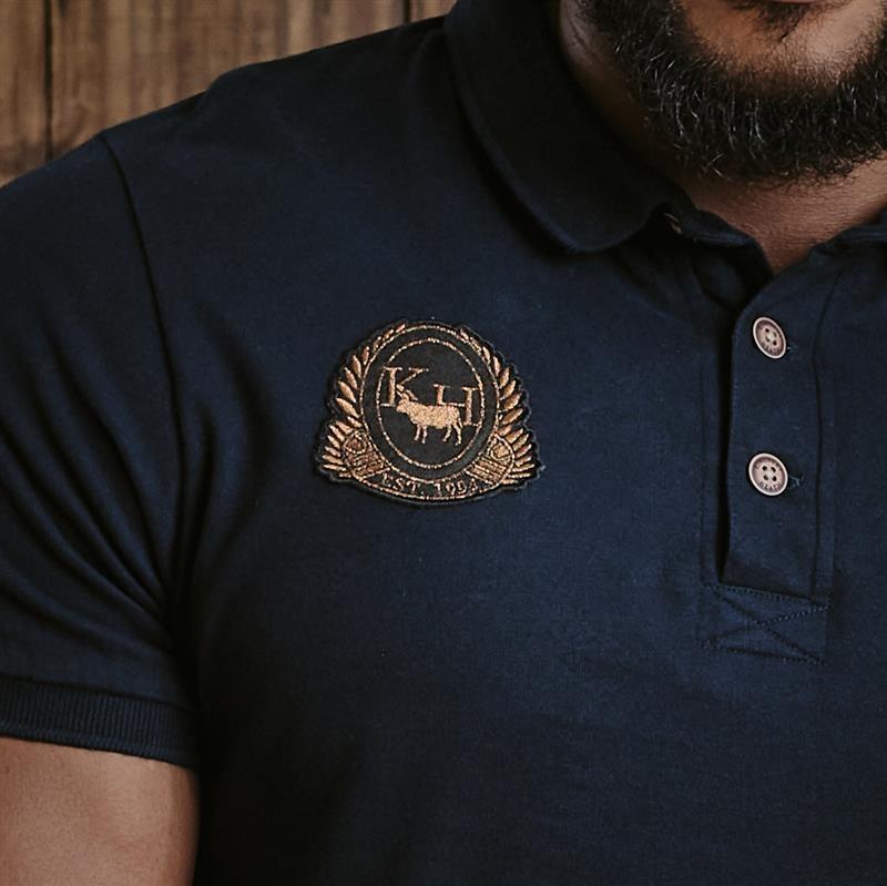 Kingsley Vintage Shield Polo - Midnight