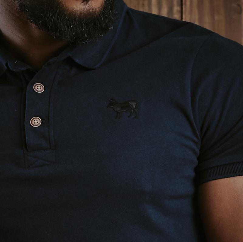 Kingsley Vintage Shield Polo - Midnight