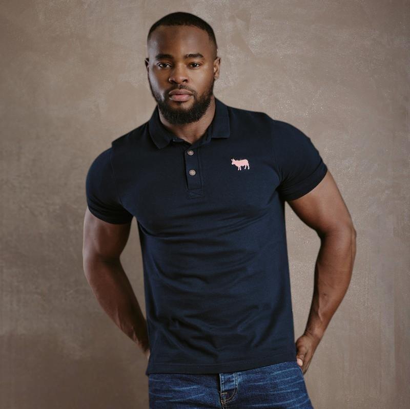 Timeless Kingsley Nguni Pop Regular Polo - Midnight