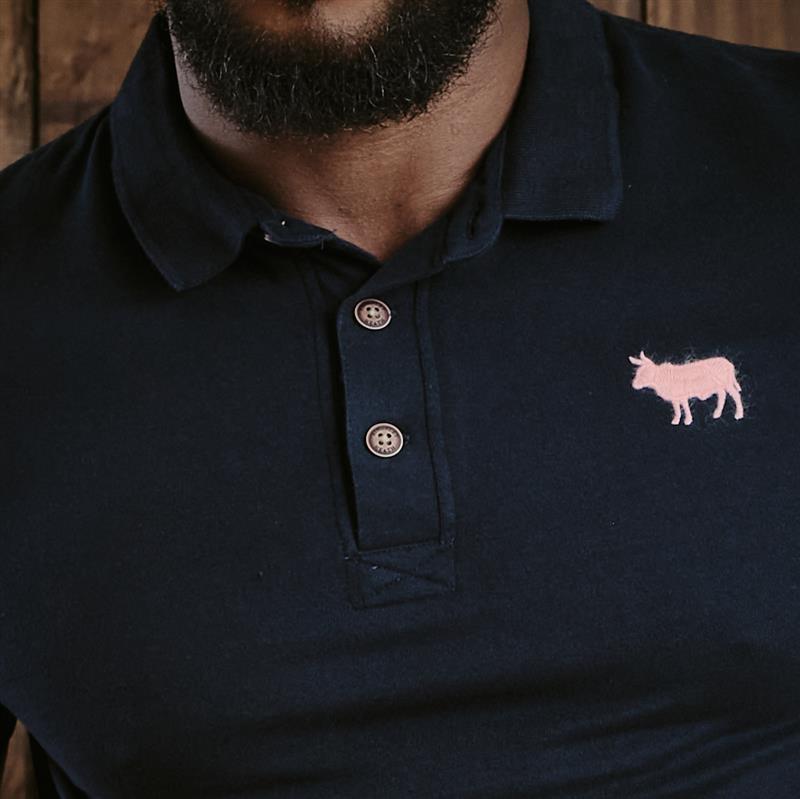 Timeless Kingsley Nguni Pop Regular Polo - Midnight