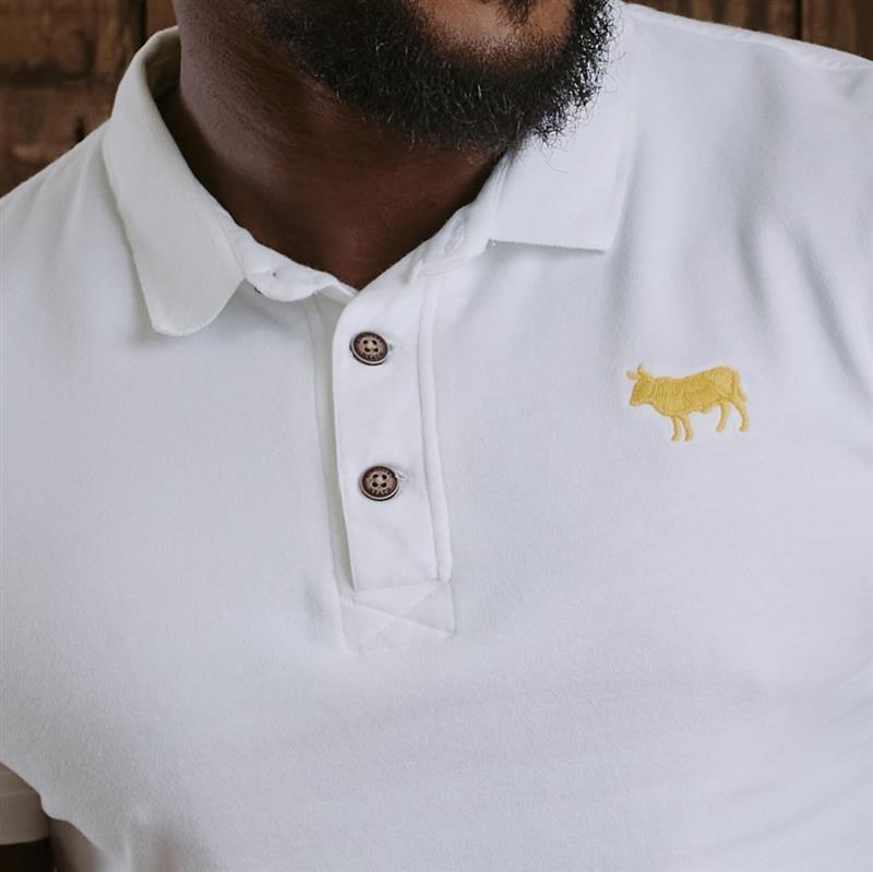 Timeless Kingsley Nguni Pop Regular Polo - Pelican