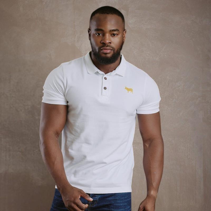 Timeless Kingsley Nguni Pop Regular Polo - Pelican