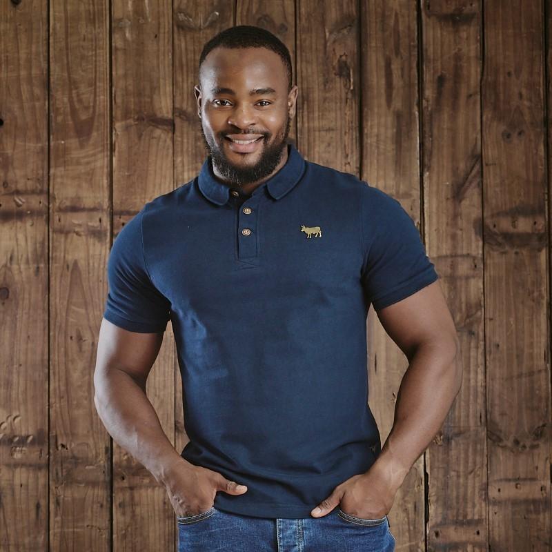 Kingsley Luxe Metal Nguni Regular Polo - Midnight