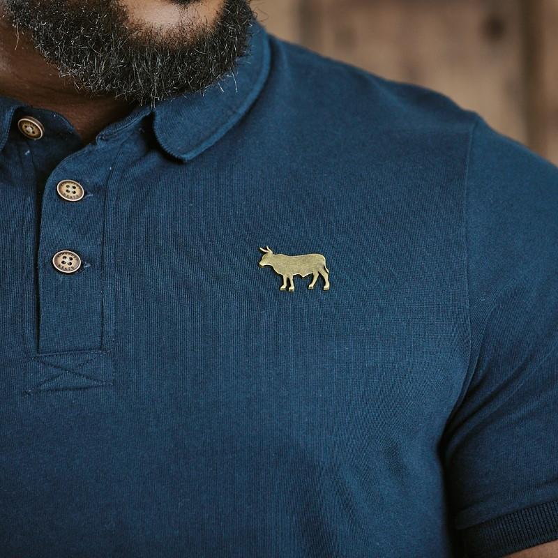 Kingsley Luxe Metal Nguni Regular Polo - Midnight