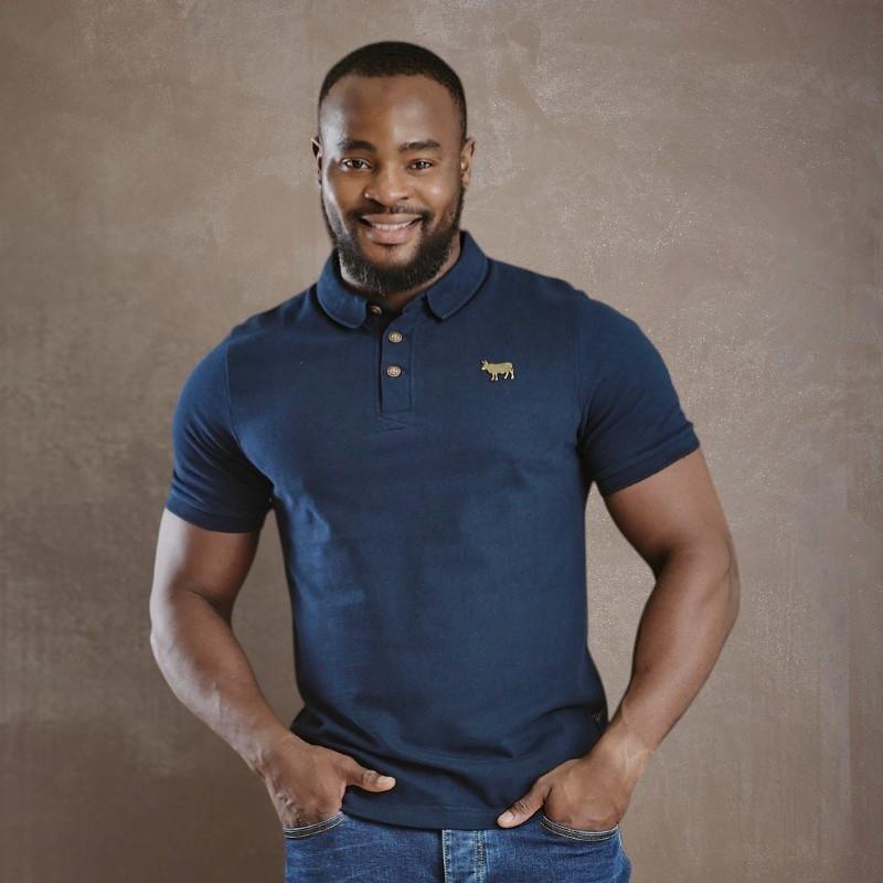Kingsley Luxe Metal Nguni Regular Polo - Midnight