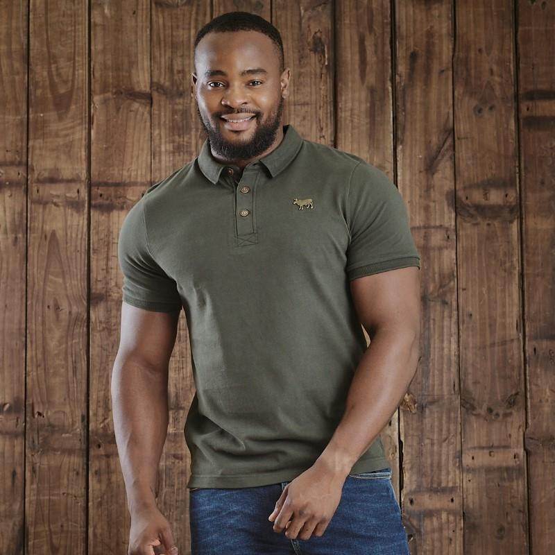 Kingsley Luxe Metal Nguni Regular Polo - Fatigue