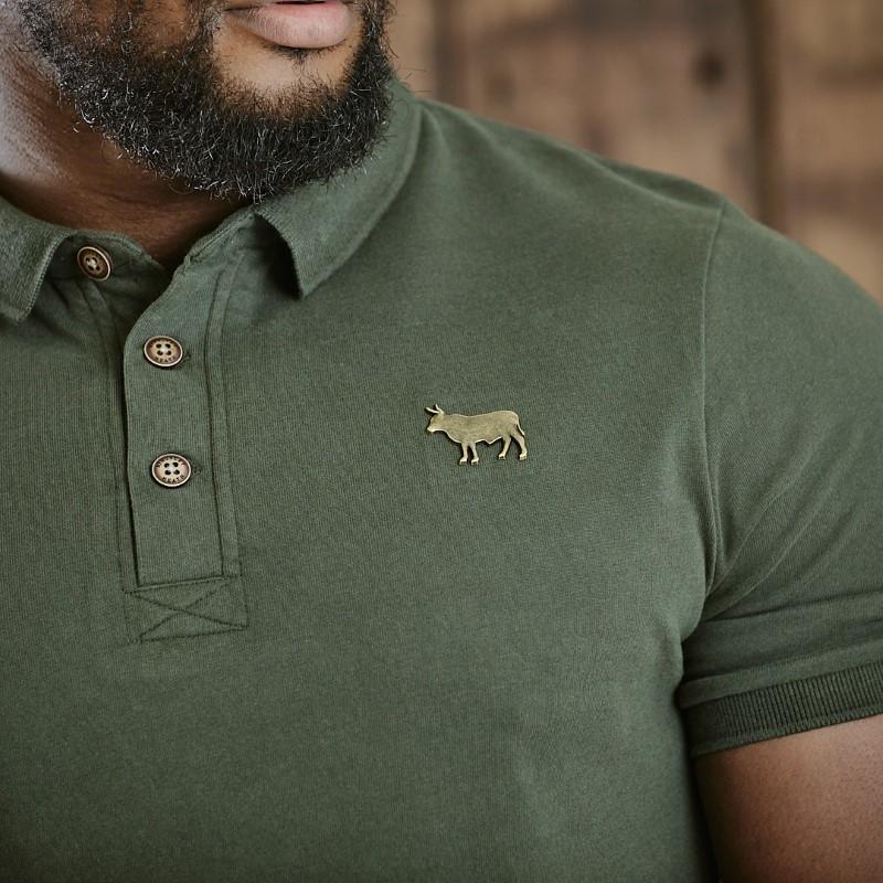 Kingsley Luxe Metal Nguni Regular Polo - Fatigue