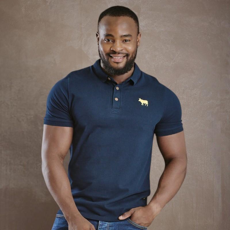 Timeless Nguni Pop Regular Polo - Midnight