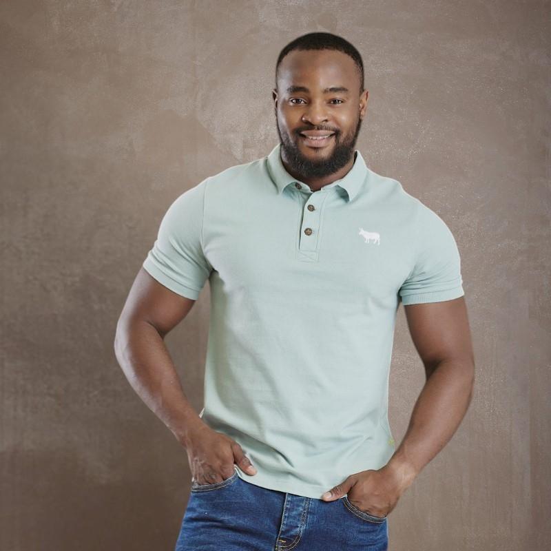 Timeless Nguni Pop Regular Polo - Sage