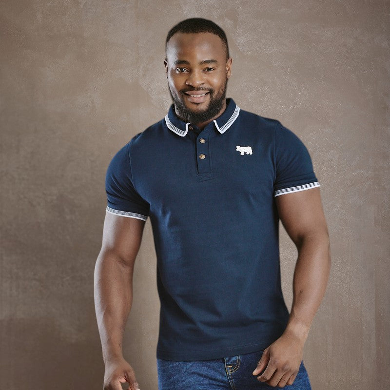 Nguni Silicone Tipped Regular Polo - Midnight
