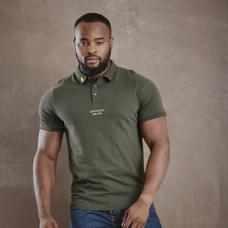 Centred Logo Regular Polo - Fatigue