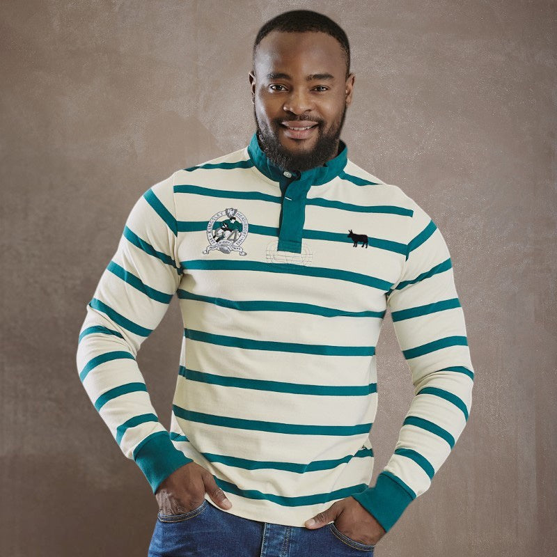 Llandudno Rugby Club Long Sleeve Polo - Teal