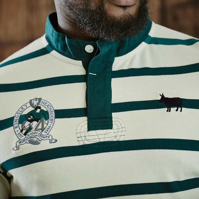 Llandudno Rugby Club Long Sleeve Polo - Teal