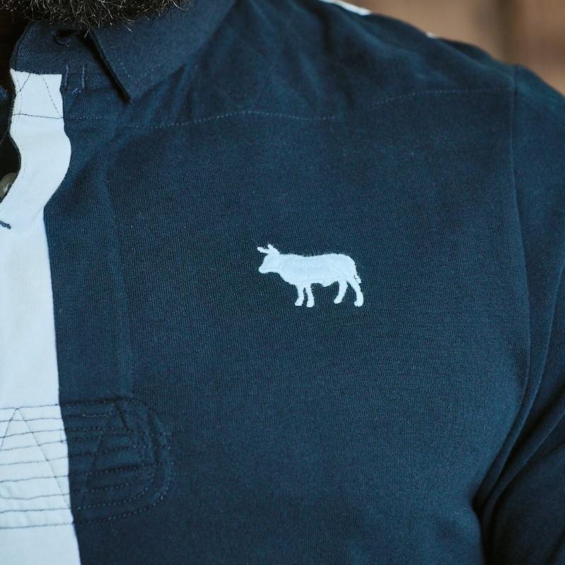 Cape Quarter Rugby Club Long Sleeve Polo - Midnight