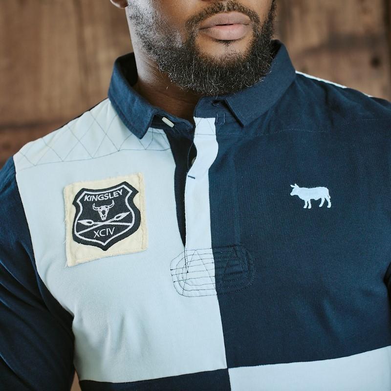 Cape Quarter Rugby Club Long Sleeve Polo - Midnight