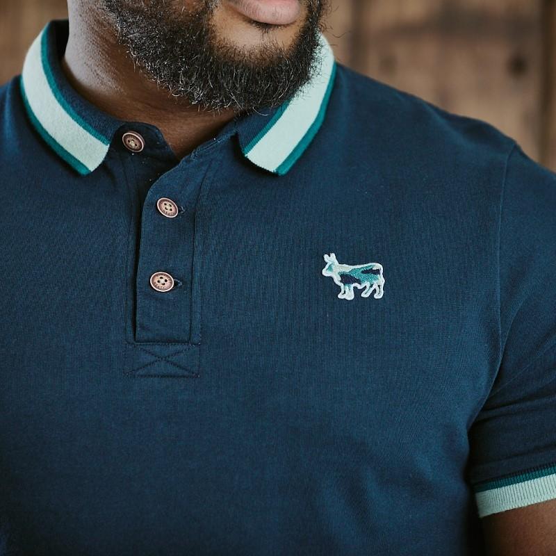 Luxe Embordered Badge Regular Polo - Midnight