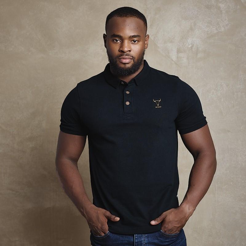 Skull Cut Out Metal Trim Polo - Mamba