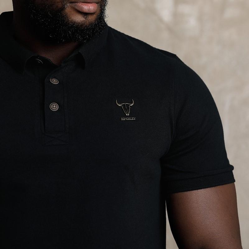 Skull Cut Out Metal Trim Polo - Mamba