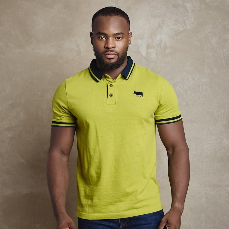 Fine Line Polo - Moss