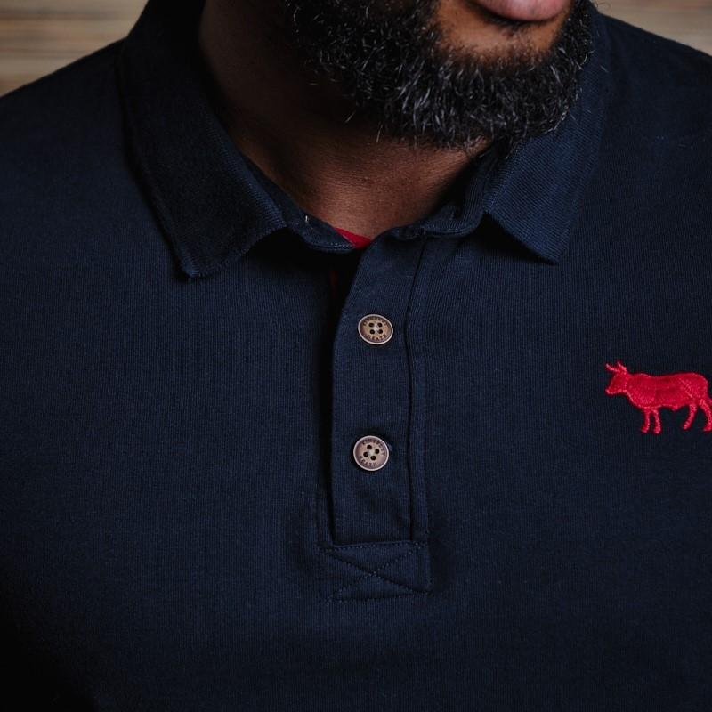 Classic Placket Pop Polo - Midnight