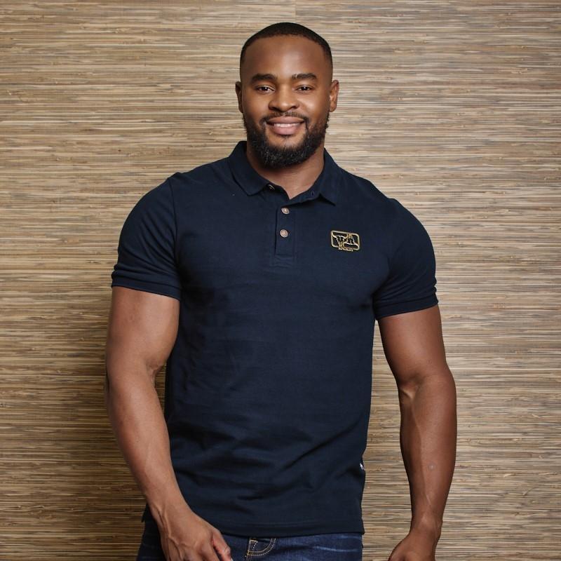 Metal Inverted Skull Polo - Midnight