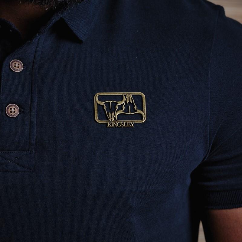 Metal Inverted Skull Polo - Midnight