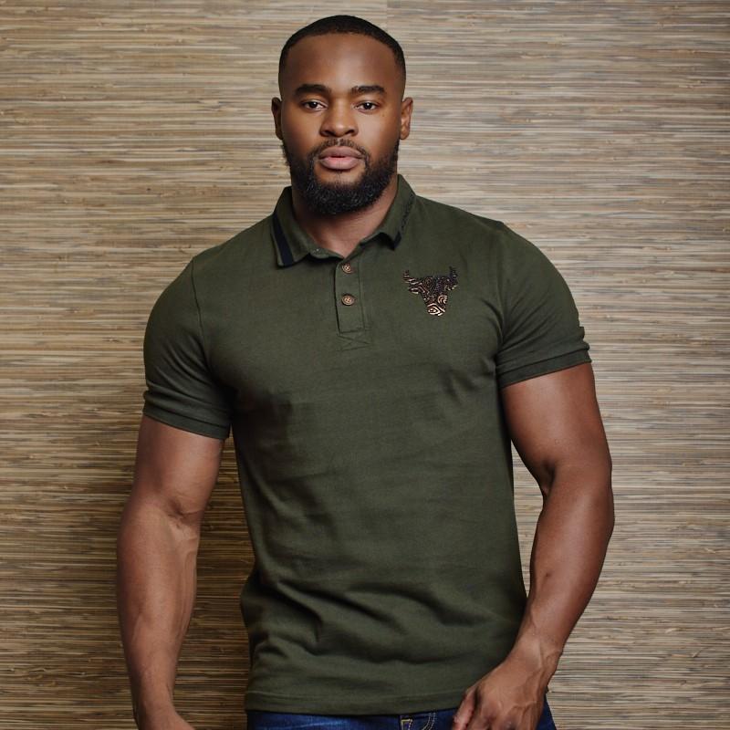 Beaded Concentric Skull Polo - Fatigue