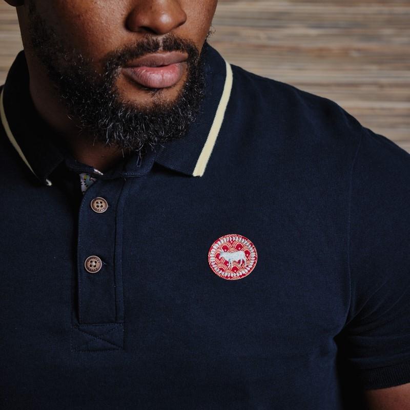 Shwe-Shwe Tipped Polo - Midnight
