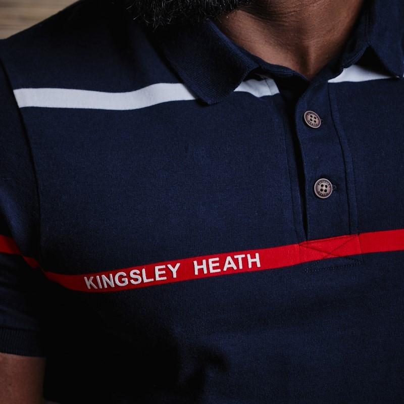 Wordmark Stripe Polo - Midnight