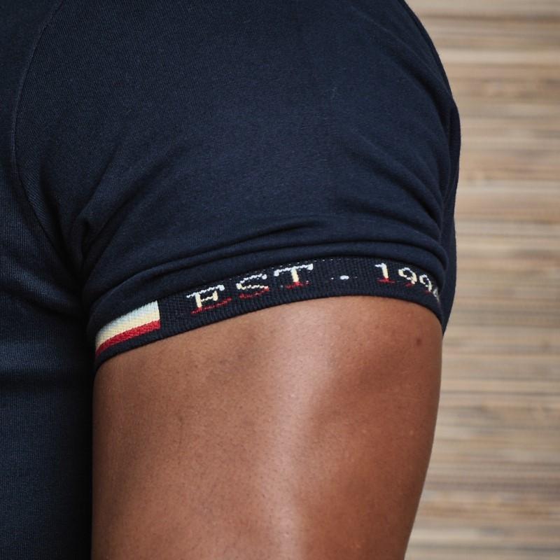Cuffed Camo Nguni Badge Polo - Midnight