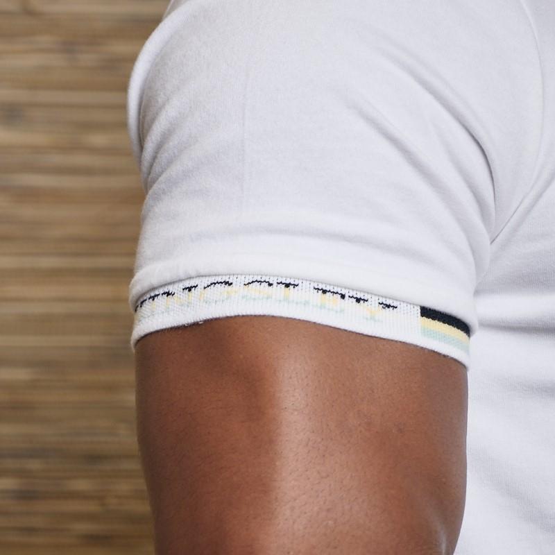 Cuffed Camo Nguni Badge Polo - Pelican