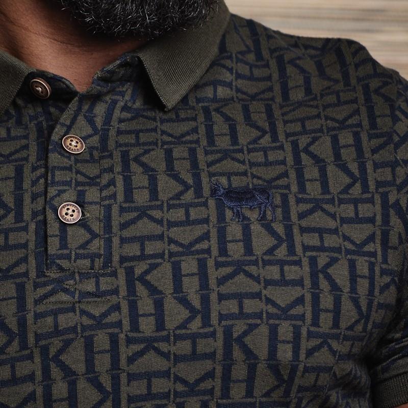 Monogram Jacquard Polo - Fatigue