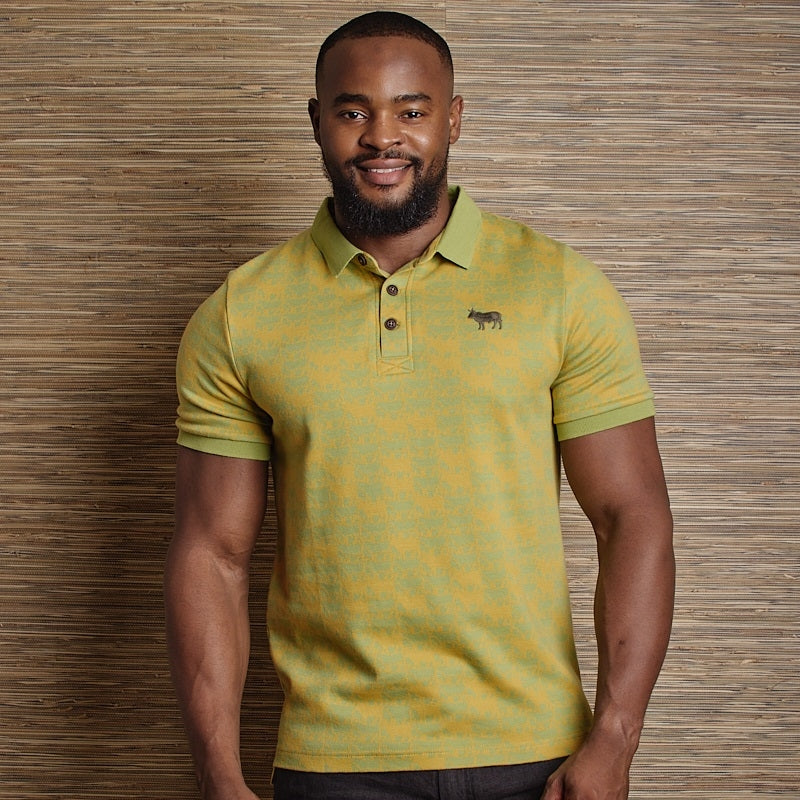KH Monogram Jacquard Polo - Fawn