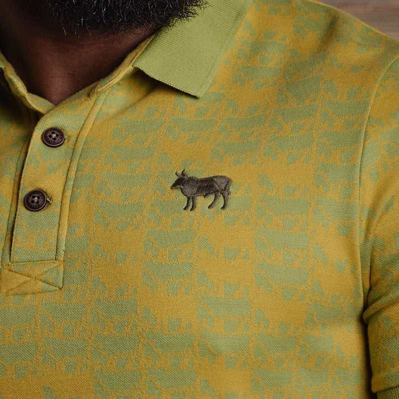 KH Monogram Jacquard Polo - Fawn
