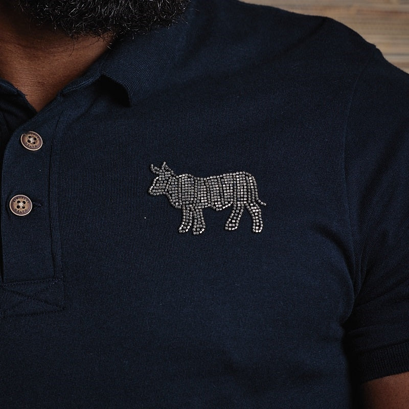 Bugle Beaded Polo - Midnight