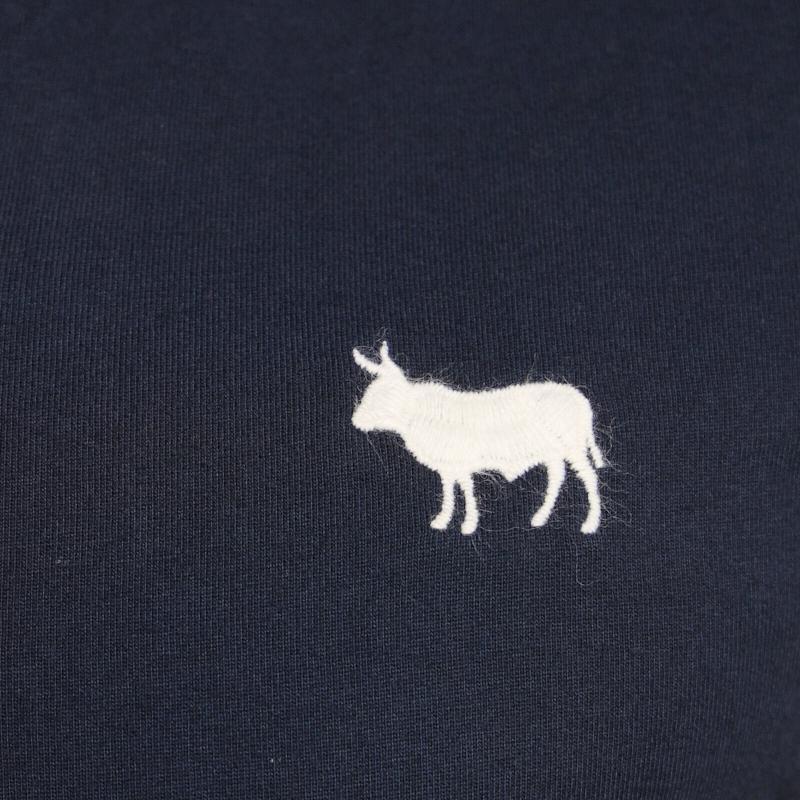 Kingsley Heath Contrast Placket Henley  - Midnight