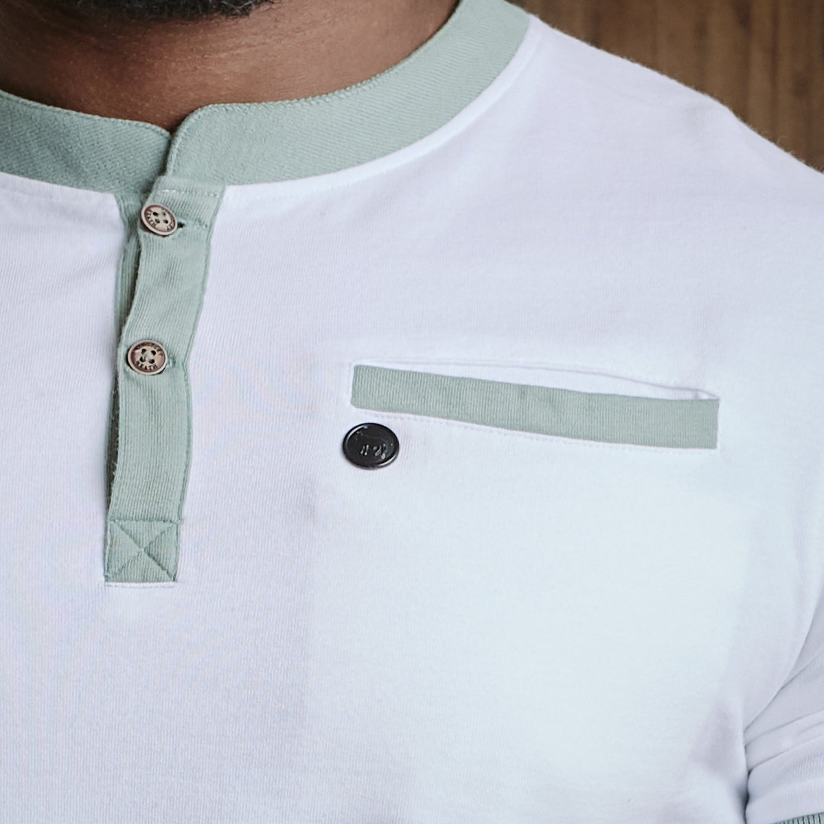 Kingsley Round Rivet Pocket Sj Henley - Pelican