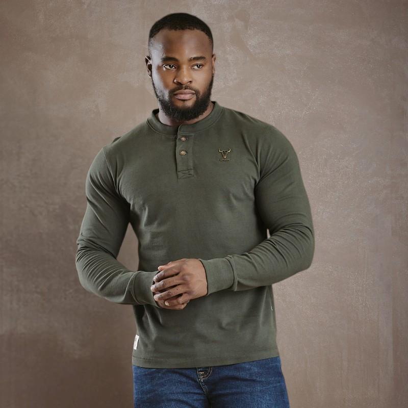 Namib Long Sleeve Henley SJ - Fatigue