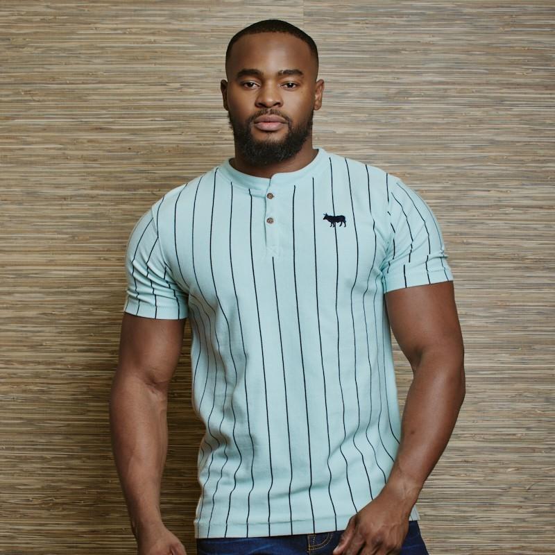 Striped Henley - Mint