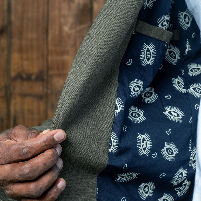 Kingsley Cape Summer Linen Blazer - Fatigue