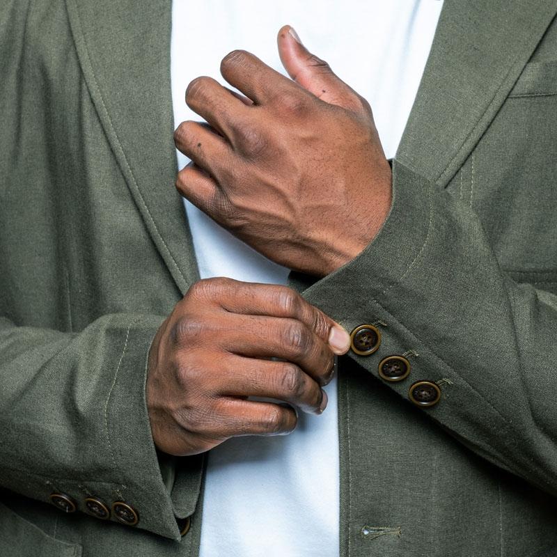 Kingsley Cape Summer Linen Blazer - Fatigue