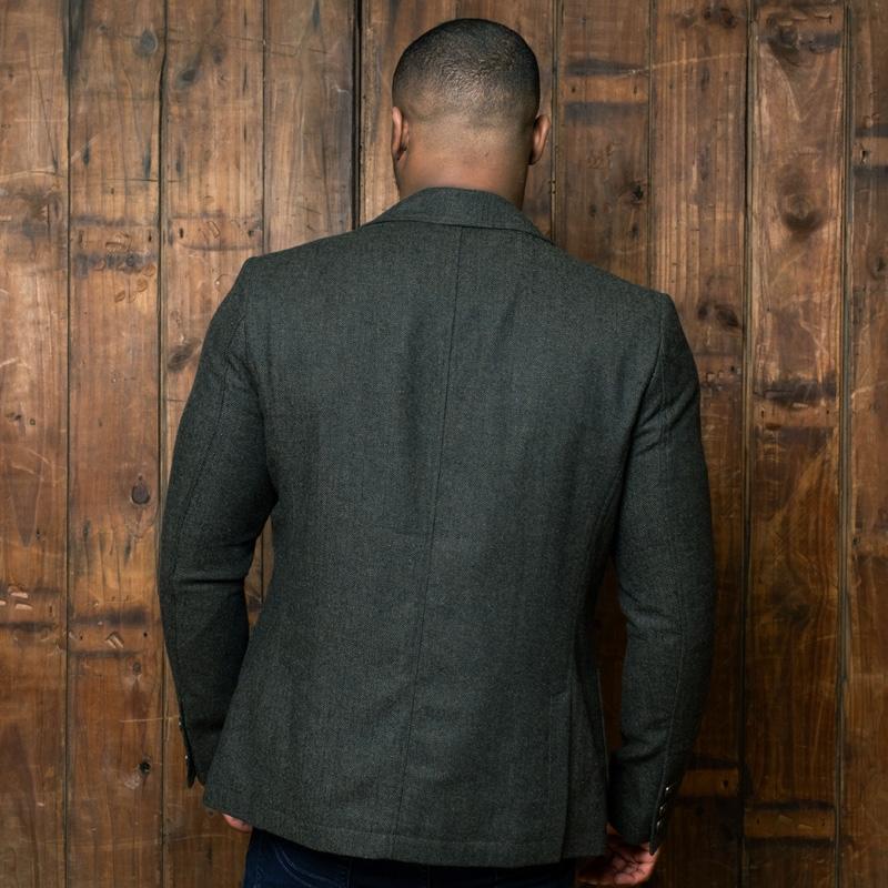 Kingsley Heath Urban Luxury Tweed Blazer - Fatigue