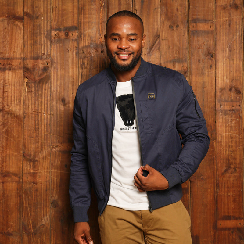 Kingsley Stone Town Bomber Jacket - Midnight