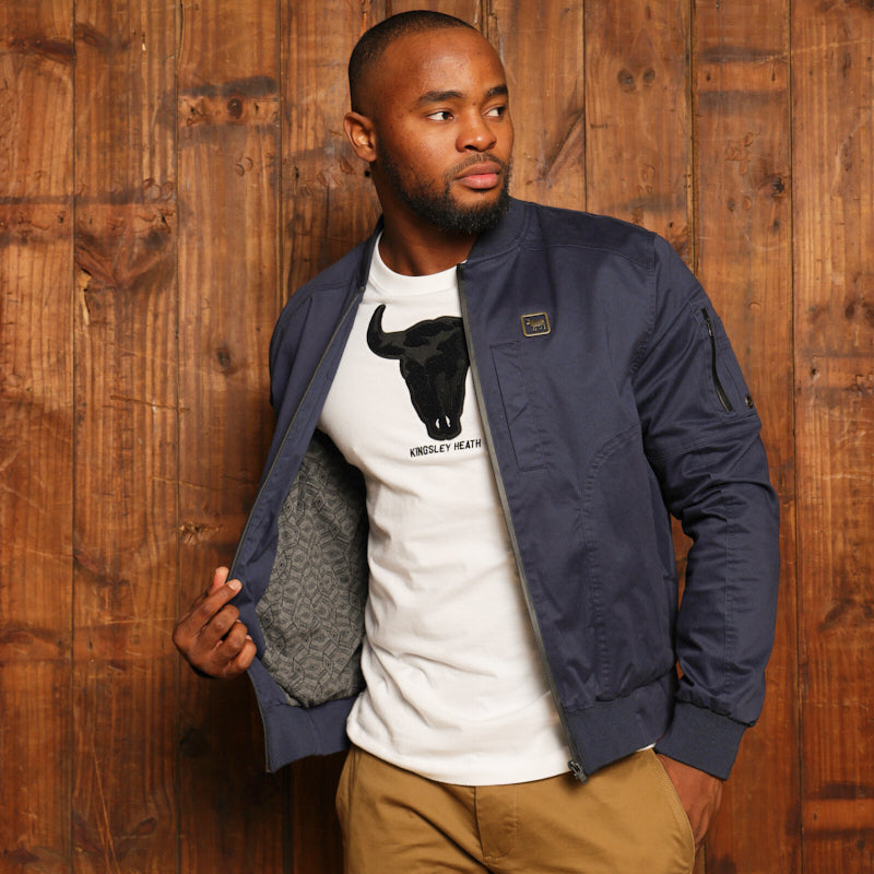 Kingsley Stone Town Bomber Jacket - Midnight