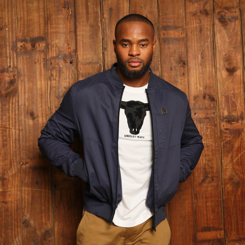 Kingsley Stone Town Bomber Jacket - Midnight