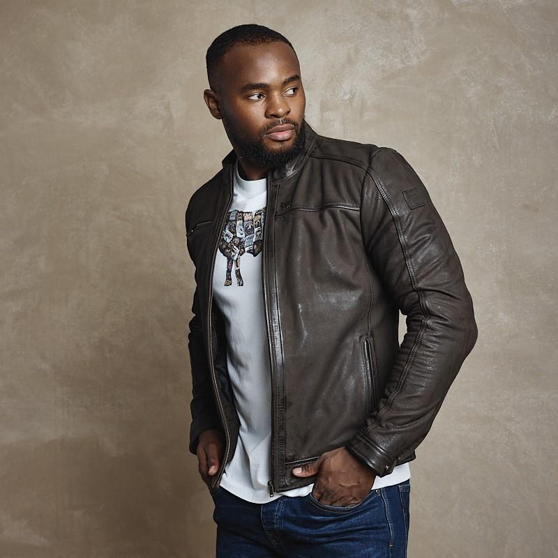 Triumphs Leather Jacket - Choc