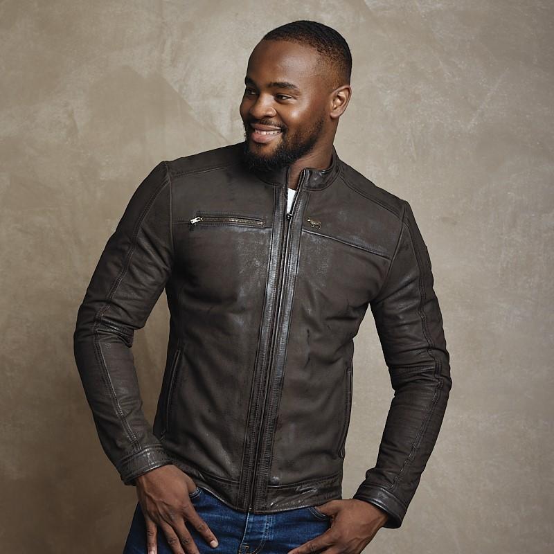 Triumphs Leather Jacket - Choc